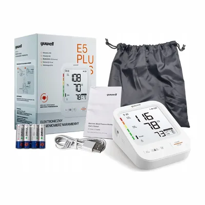 Ciśnieniomierz Yuwell E5 Plus AFib, Aplikacja, Komunikaty Głosowe