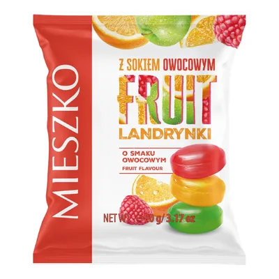 Cukierki Landrynki Fruit Owocowe Mieszko 90g
