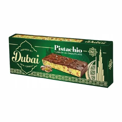 Czekolada Mleczna Turrón Nugat Z Pistacją Inspired by Dubai 150g