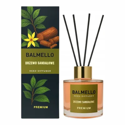 Dyfuzor Zapachowy Z Patyczkami BALMELLO Drzewo Sandałowe 120ml