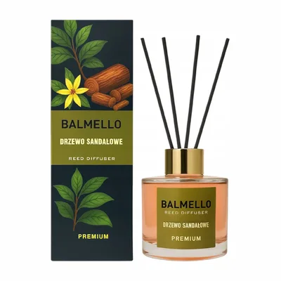 Dyfuzor Zapachowy Z Patyczkami BALMELLO Drzewo Sandałowe 120ml