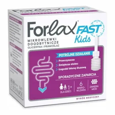 Forlax Fast Kids Roztwór Mikrowlewki Doodbytnicze 6 x 5g