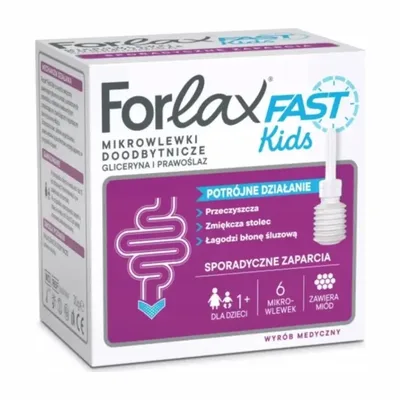 Forlax Fast Kids Roztwór Mikrowlewki Doodbytnicze 6 x 5g