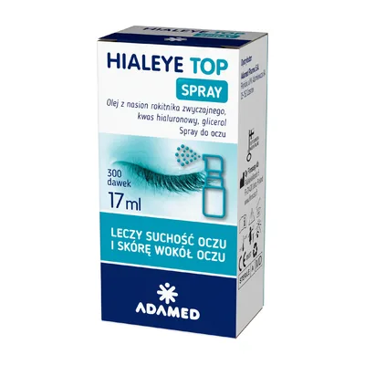 Hialeye Top Spray Do Oczu Na Suchość Oczu I Skóry Wokół Oczu Adamed 17ml
