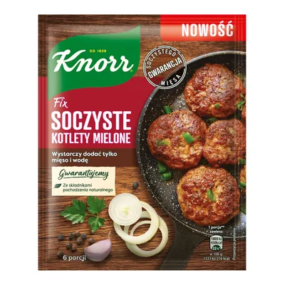 Knorr Fix Soczyste Kotlety Mielone Przyprawa Do Mięsa 70g