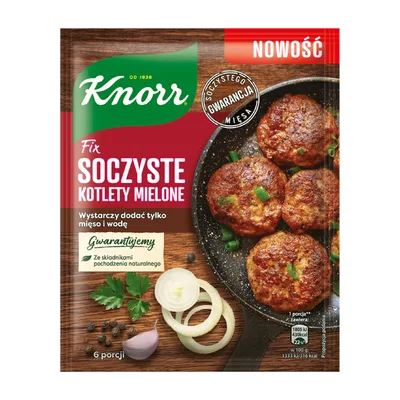 Knorr Fix Soczyste Kotlety Mielone Przyprawa Do Mięsa 70g