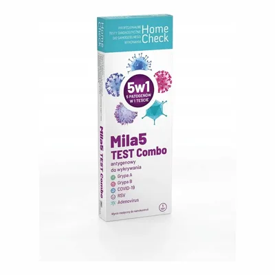 Mila5 test COMBO SARS-COV-2/FluA/FluB+ ADV/RSV 1 Sztuka