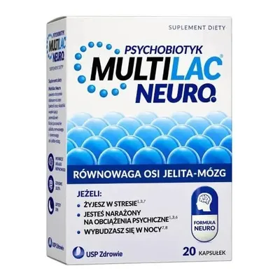 Multilac Neuro Psychobiotyk Stres Zdrowe Jelita 20 Kapsułek