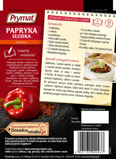 Prymat Papryka Słodka Mielona 20g