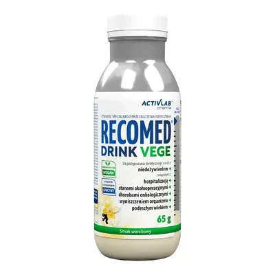 RecoMed Drink Vege Butelka Wanilia Żywność Medyczna Białko Sojowe 65g