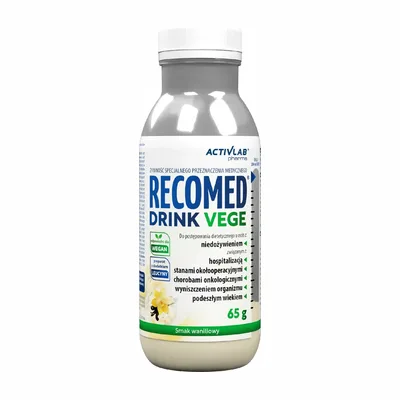 RecoMed Drink Vege Butelka Wanilia Żywność Medyczna Białko Sojowe 65g