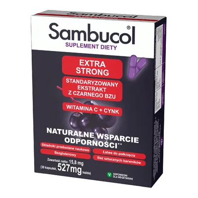Sambucol Extra Strong Adamed Czarny Bez 30 Kapsułek