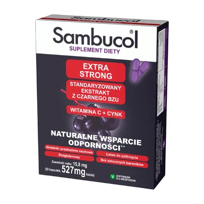 Sambucol Extra Strong Adamed Czarny Bez 30 Kapsułek