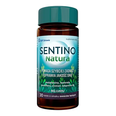 Sentino Natura Żelki Sen Melatonina Witamina B6 Owoce Leśne 30 Sztuk