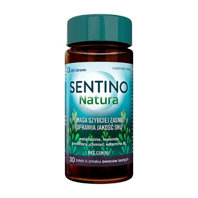 Sentino Natura Żelki Sen Melatonina Witamina B6 Owoce Leśne 30 Sztuk