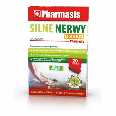 Silne Nerwy Dzień Pharmasis Ashwaganda 20 Kapsułek