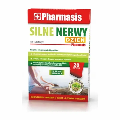Silne Nerwy Dzień Pharmasis Ashwaganda 20 Kapsułek