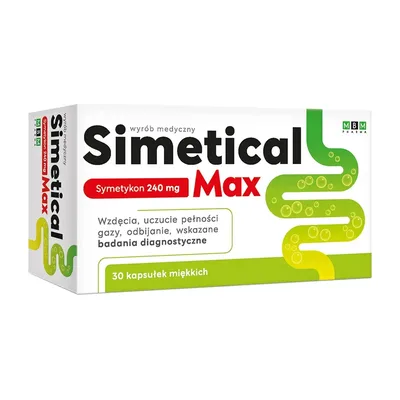Simetical Max Wzdęcia Uczucie MBM Pharma 30 Kapsułek