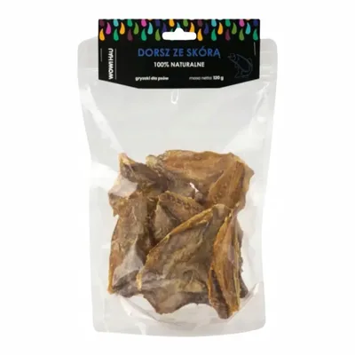 Suszony Dorsz Ze Skórą Dla Psa Naturalny Gryzak 120g