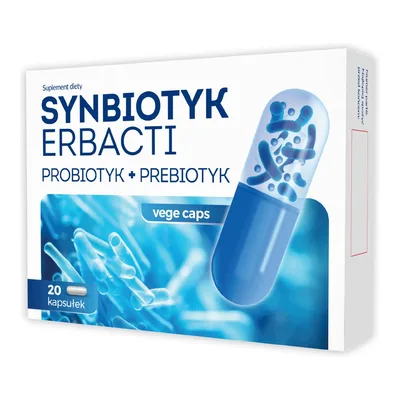 Synbiotyk Erbacti Probiotyk+Prebiotyk 20 Kapsułek