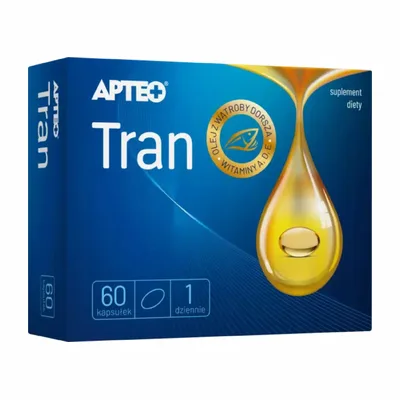 Tran Apteo 400mg Witamina A D E 60 Kapsułek