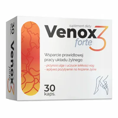 Venox 3 Forte Wsparcie Pracy Układu Żylnego ALG Pharma 30 Kapsułek