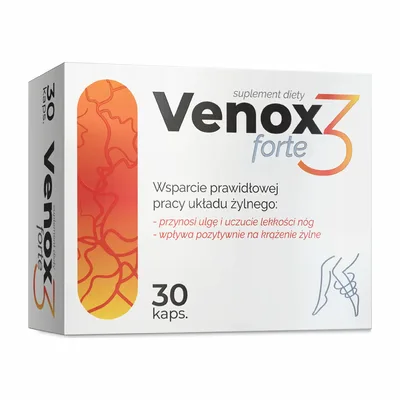Venox 3 Forte Wsparcie Pracy Układu Żylnego ALG Pharma 30 Kapsułek
