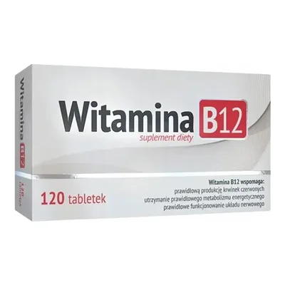 Witamina B12 Metylowana 100mcg Wspiera Metabolizm i Energię 120 Tabletek