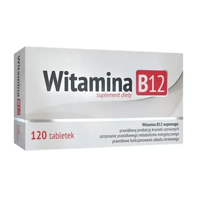 Witamina B12 Metylowana 100mcg Wspiera Metabolizm i Energię 120 Tabletek