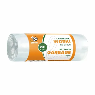Worki Na Śmieci Bee Smart Białe Do Łazienek 20l 30 Sztuk