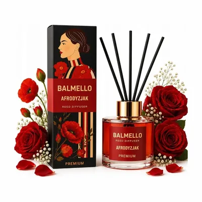 Zapach Do Domu Afrodyzjak Premium BALMELLO Patyczki Dyfuzor 120ml