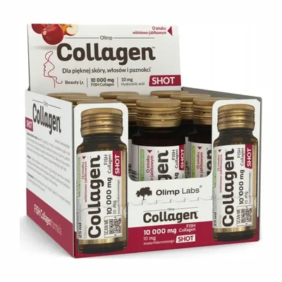 Zestaw Olimp Collagen Ampułka Wiśnia Jabłko Zdrowe Stawy Shot 25ml 9 Sztuk