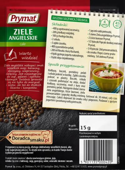 Ziele Angielskie Całe Prymat 15g
