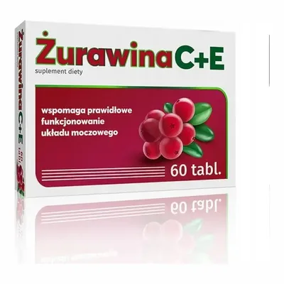 Żurawina C + E Wsparcie Antyoksydacyjne Układ Moczowy 60 Tabletek